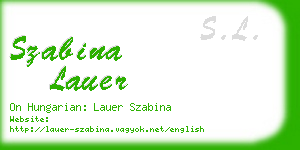 szabina lauer business card